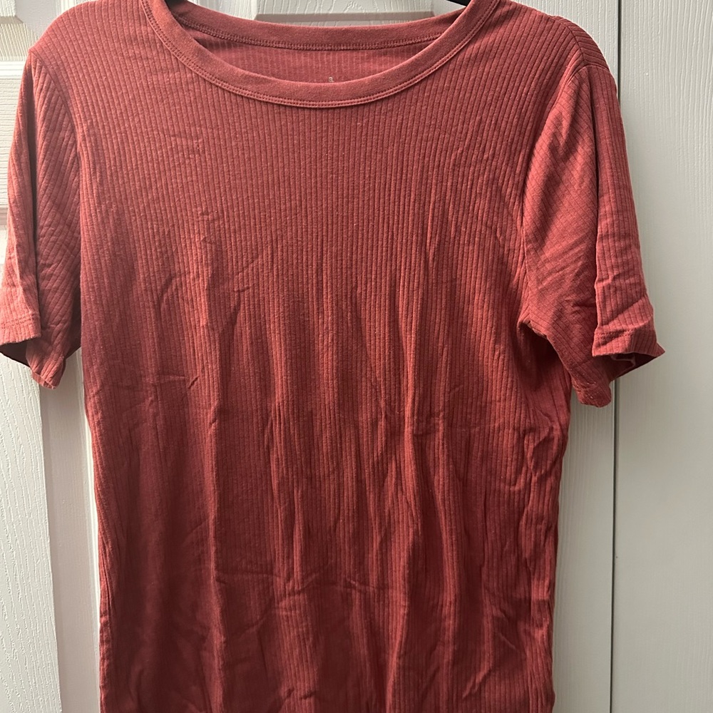 A New Day Burgundy Ribbed Top